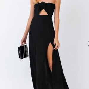 Black Strapless Maxi Dress